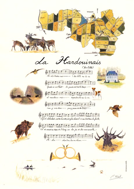 La Hardouinais - Illustration par Catherine Noël - Archives de l'équipage - Don à la Société de Vènerie